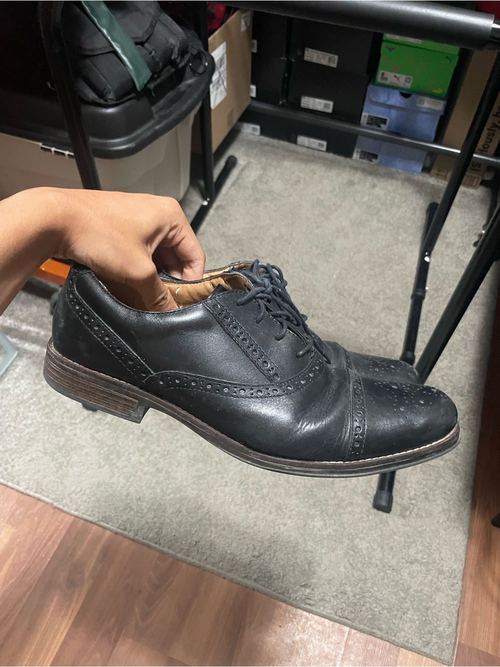 Black Dockers Oxford Dress Shoes Size 12